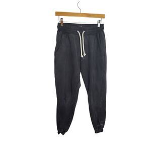 YOUNGLA Women's Joggers Acid Wash Fleece Gym Patch size S